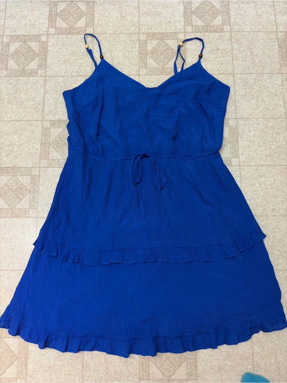 The General Good Royal Blue Spaghetti-Strap Tiered Mini SunDress Size 2XL